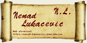 Nenad Lukačević vizit kartica
